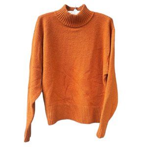 DAILY RITUAL Burnt Orange Wool Blend Sweater, Women's Size Small